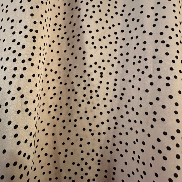 Halogen 3X Light Pink & Black Polka Dot Blouse – Short Sleeves - Picture 5 of 6